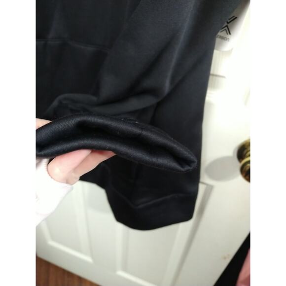 Xersion Woman XXLP Sweatshirt Mock Collared Black Kangaroo Pocket Thumbhole - Picture 7 of 11